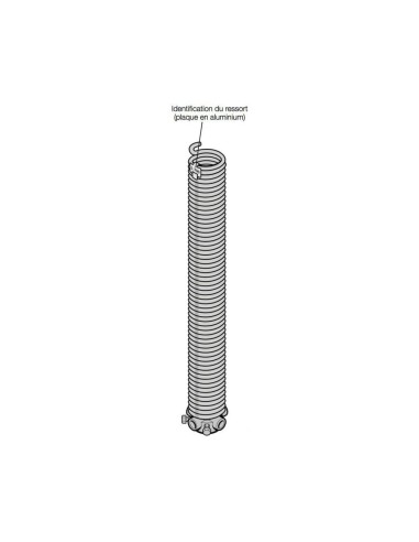 3051905 RESSORT DE TORSION GAUCHE HORMANN AVEC CONE DE REGLAGE