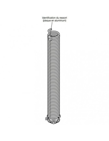 3051907 RESSORT DE TORSION GAUCHE HORMANN AVEC CONE DE REGLAGE