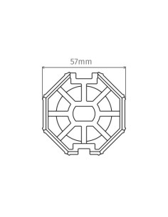 Bague 57 mm pour moteur tubulaire, diamètre 45 mm