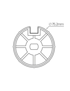 Bague 75,2 mm pour moteur tubulaire, diamètre 45 mm