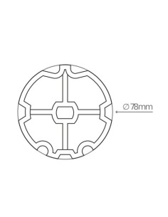 Bague 78 mm pour moteur tubulaire, diamètre 45 mm