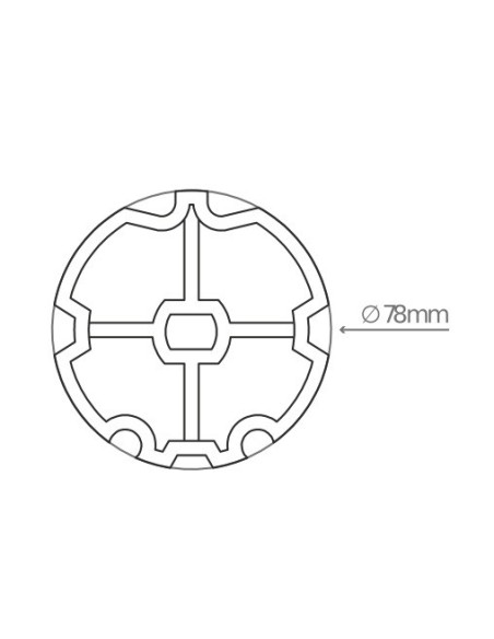 Bague 78 mm pour moteur tubulaire, diamètre 45 mm