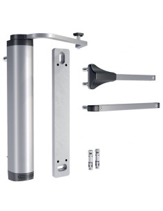 Ferme portail hydraulique pour installation murale en argent