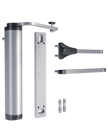 Ferme portail hydraulique pour installation murale en argent