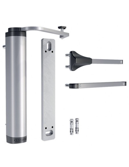 Ferme portail hydraulique pour installation murale en argent