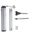 Ferme portail hydraulique pour installation murale en argent