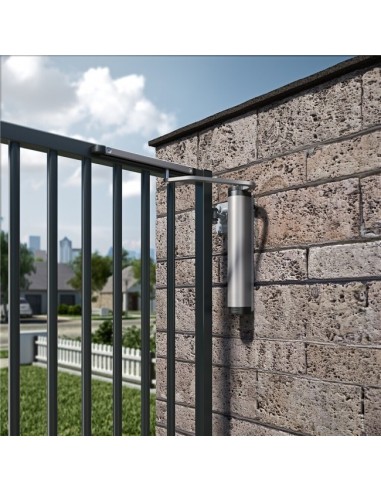 Ferme portail hydraulique pour installation murale en argent