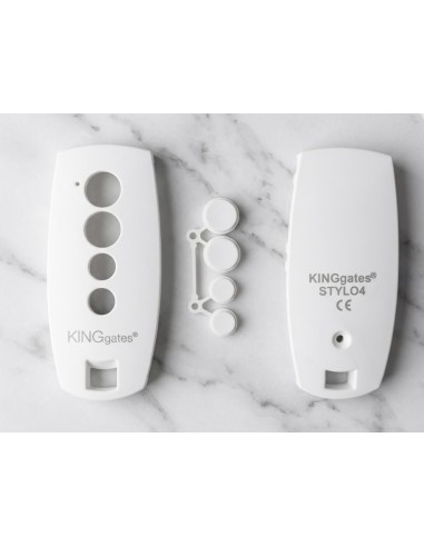 Boitier blanc pour télécommande STYLO4 KING GATES