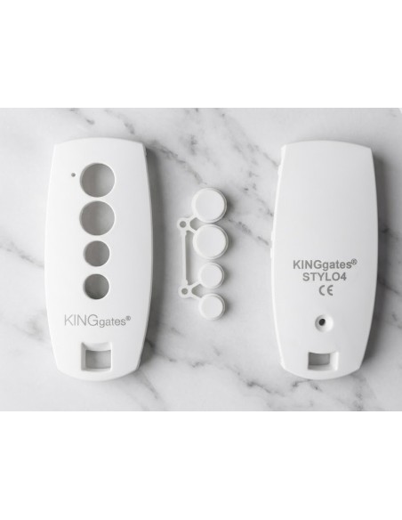 Boitier blanc pour télécommande STYLO4 KING GATES