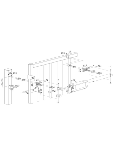 Ferme portail hydraulique pour grand portail
