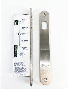 SERRURE A PENE PISTON 12-24 V DC TETIERE INOX 27 MM