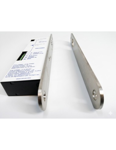 SERRURE A PENE PISTON 12-24 V DC TETIERE INOX 27 MM