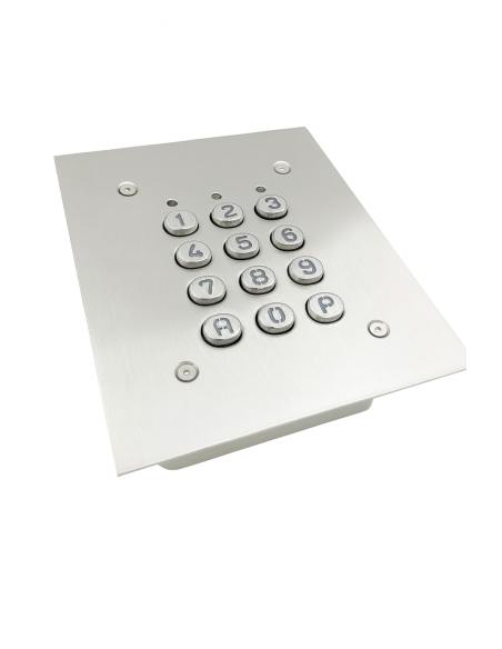 CLAVIER TOUCHES METAL SU2TMG AVEC PEAB202 A ENCASTRER
