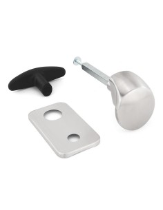 POIGNEE DE PORTE AVEC SERRURE LPU42 EN ACIER BROSSE 2