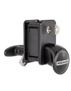 POIGNÉE DE PORTE AVEC SERRURE SYNTHÉTIQUE NOIRE TS42.5 HORMANN 2