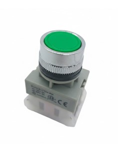 BOUTON POUSSOIR VERT  NO/NF