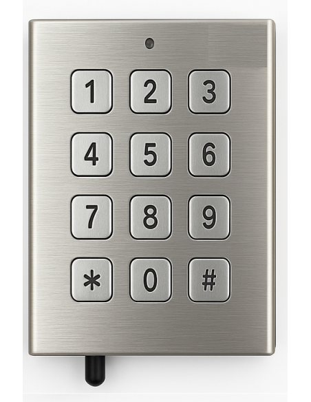 CLAVIER A CODE INOX RADIO EUROPE AUTOMATISMES SLIM 27 MM