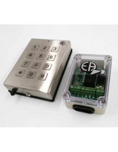 CLAVIER A CODE INOX FILAIRE EUROPE AUTOMATISMES 27MM+DECODEUR COMPRIS