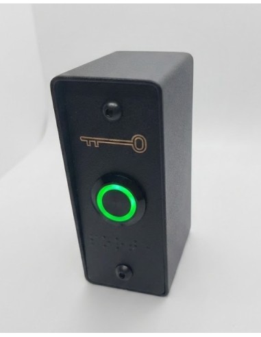 BOUTON POUSSOIR + BOITIER INOX NOIR