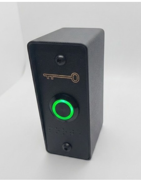 BOUTON POUSSOIR + BOITIER INOX NOIR