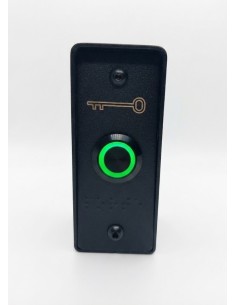 BOUTON POUSSOIR + BOITIER INOX NOIR