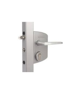 SERRURE TYPE INDUSTRIEL PROFILS CARRES DE 60 A 80 mm - EN ARGENT