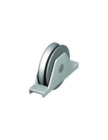 ROUE GORGE EN U AVEC SUPPORT DIAMETRE 90